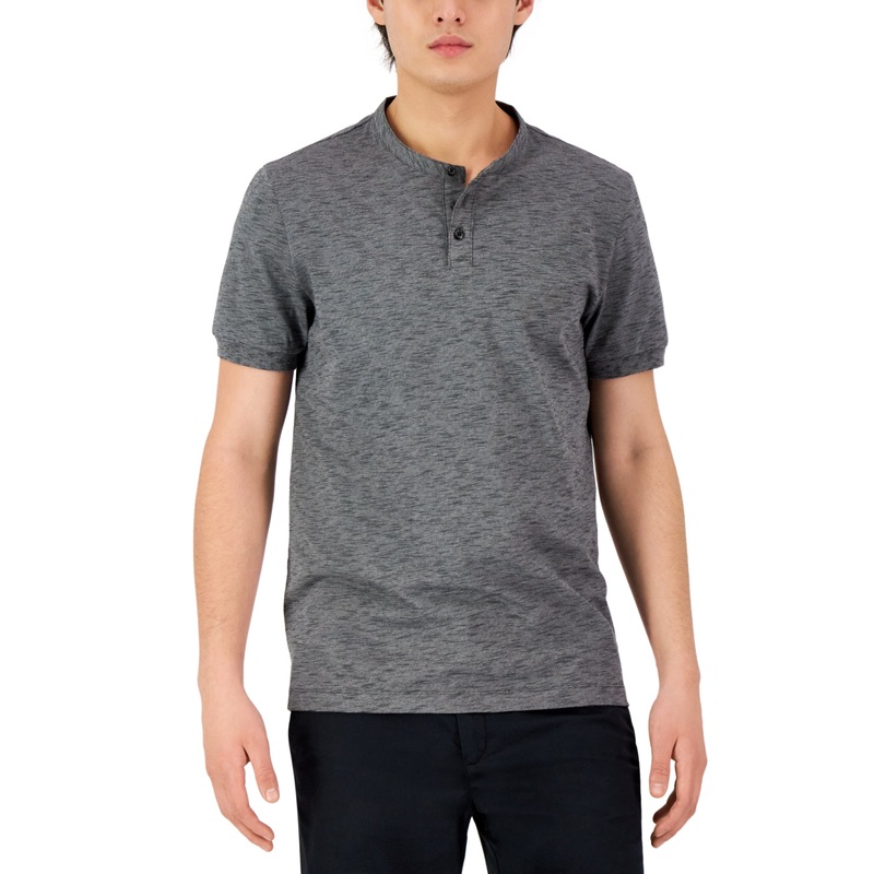 Alfani Men's Shortsleeve Feeder Stripe Tshirt Black XL
