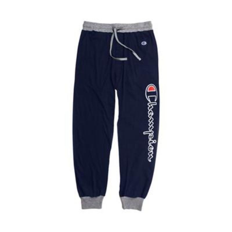 Champion Men's Sleep Jogger Pants 29.5" Athletic Navy/Oxford Grey XL