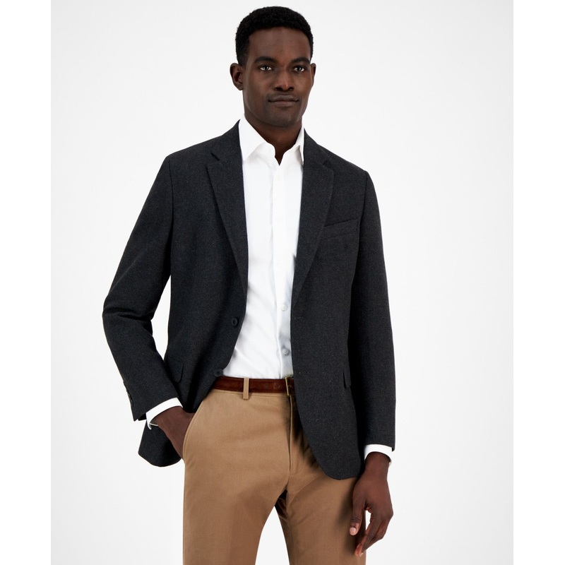 Nautica Mens Modern fit Sport Coat Blazer 42 R Grey Solid