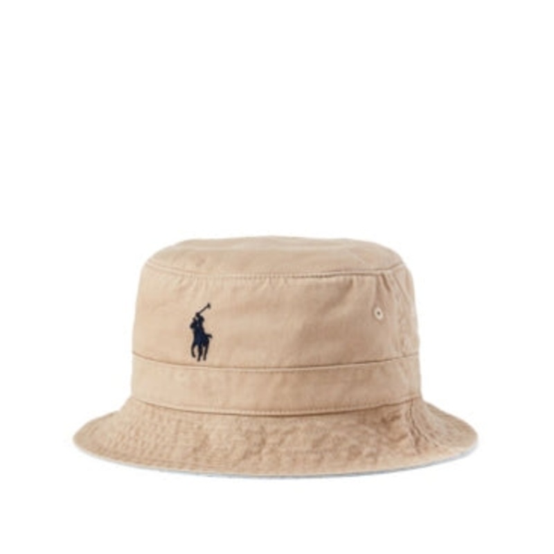 Polo Ralph Lauren Men's Chino Bucket Hat  Boating Khaki Small / Medium Beige