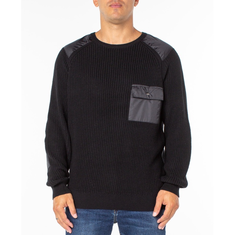Sanctuary Men's Ripstop Nylon Commando Sweater Black 2XL