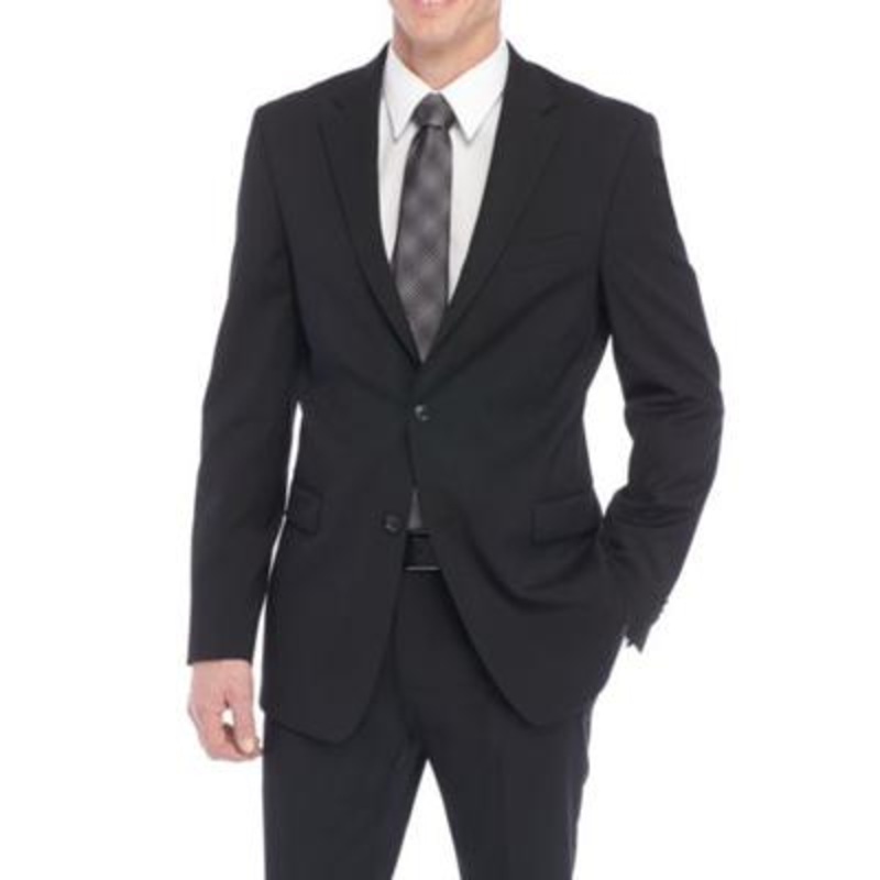 Tommy Hilfiger Men's Modern fit Th Flex Black Suit Jacket 38R