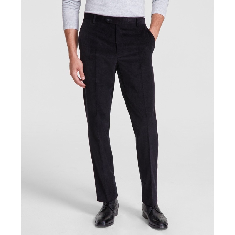 Tommy Hilfiger Mens Modern fit Casual Corduroy Pants 36 / 30 Black Solid