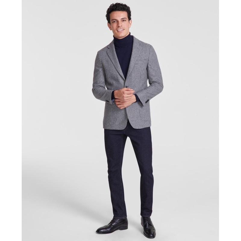 Tommy Hilfiger Mens Modern fit Sport Coat Blazer 48 R Grey Check
