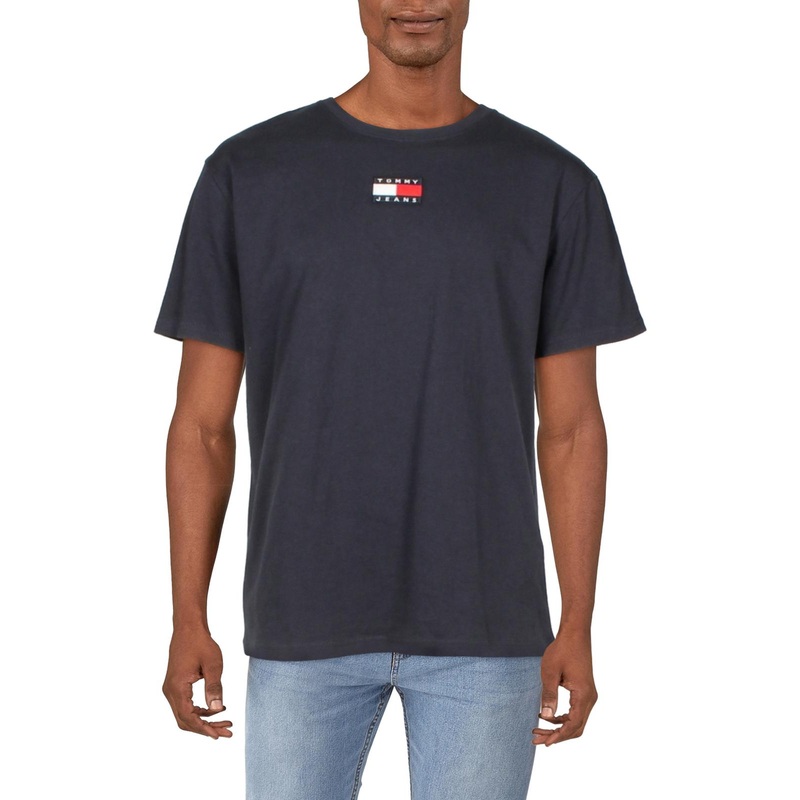 Tommy Jeans Mens Logo T shirt Blue 2XL
