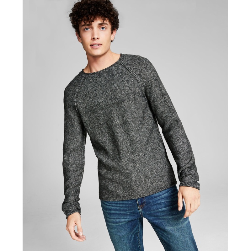 And Now This Mens Knit Pullover Crewneck Sweater Dark Green XL