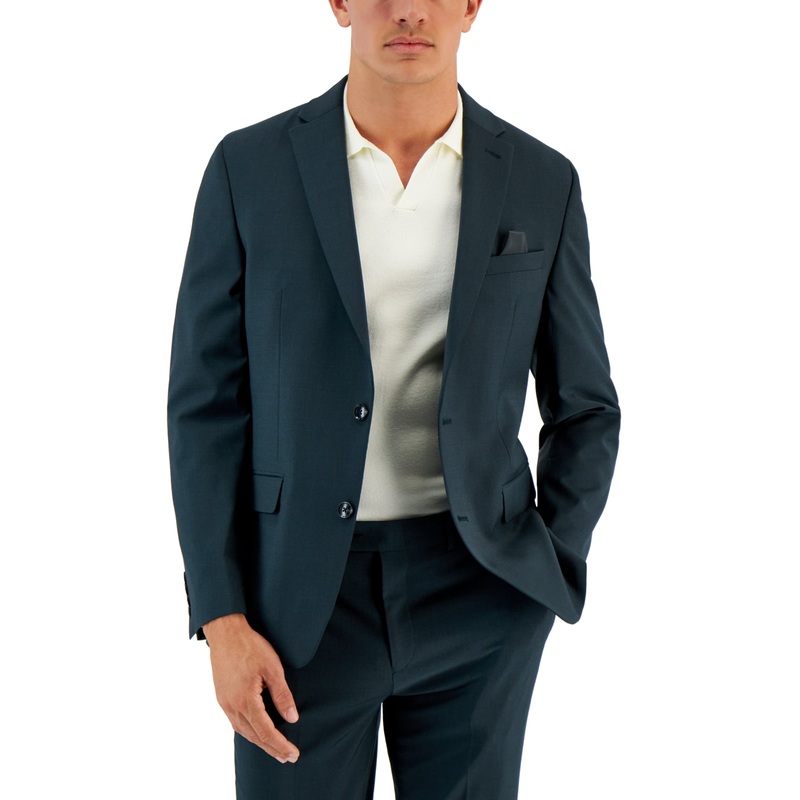 Bar III Men's Slim fit Emerald Green Suit Jacket  Green 44R/M37.5