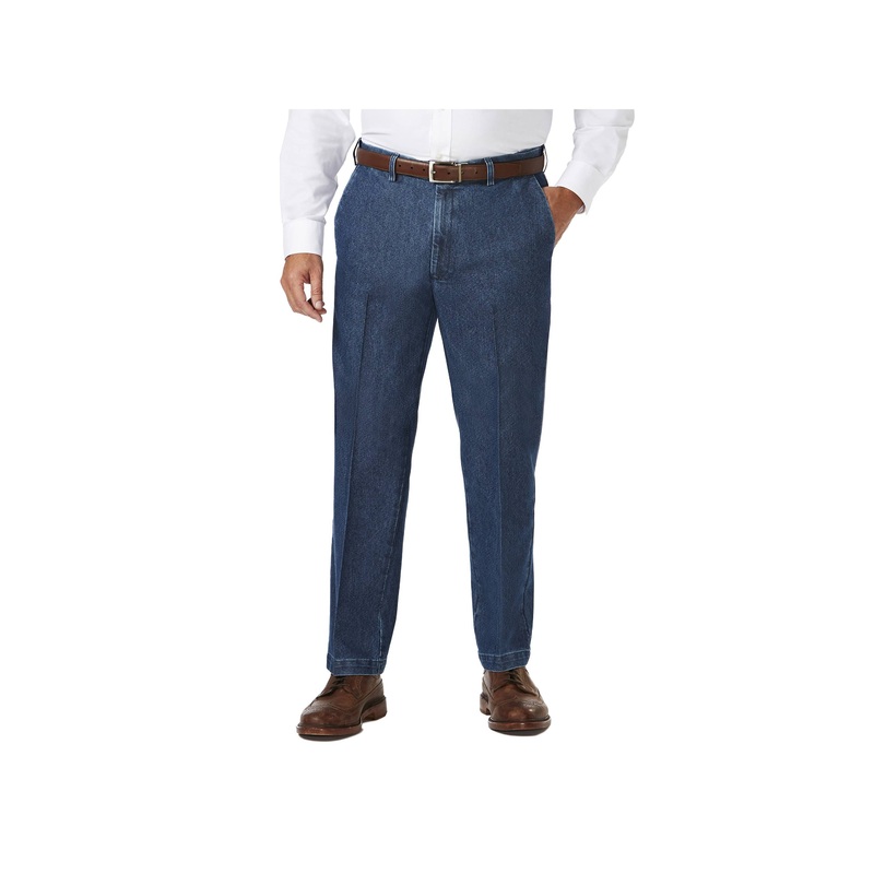 Haggar Men's Big & Tall Stretch Denim Pants   Stonewash 48X29