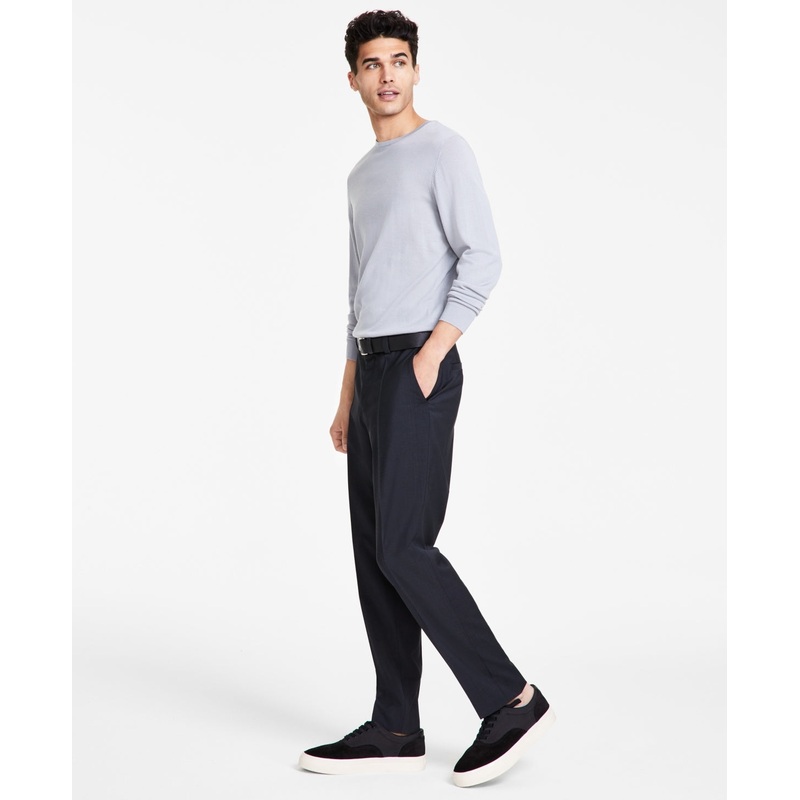 Hugo Boss Mens Regular fit Dress Pants 34 / 32 Grey Solid