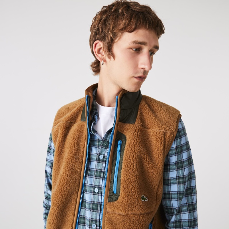 LACOSTE SHERPA WOOL VEST FOR MEN Size 8 / 3XL
