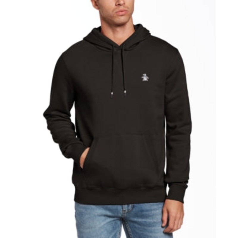 Original Penguin Men's Slim fit Fleece Hoodie  Charcoal XL