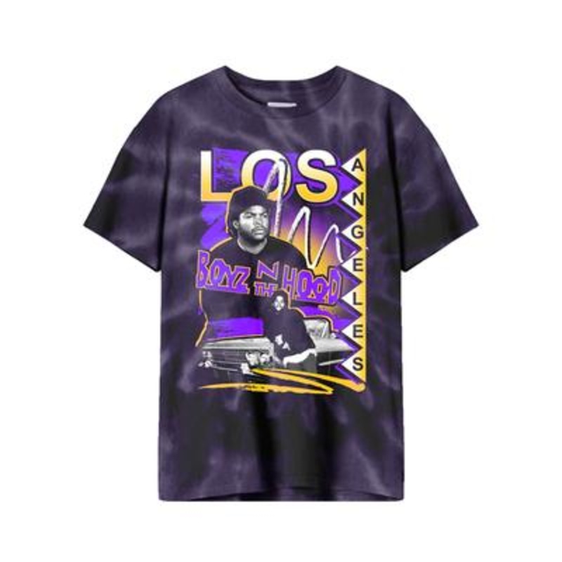 Philcos Men's Boyz N The Hood Purple Washed T shirt Medium