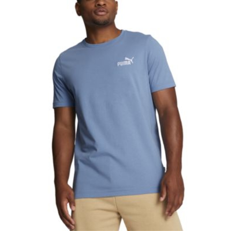 Puma Men Regular fit Short Sleeve T-Shirt Shirt Large Blue Solid