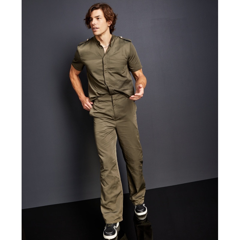 Royalty by Maluma Men's Utility Flat Front Pants Dark Green 34 Reg