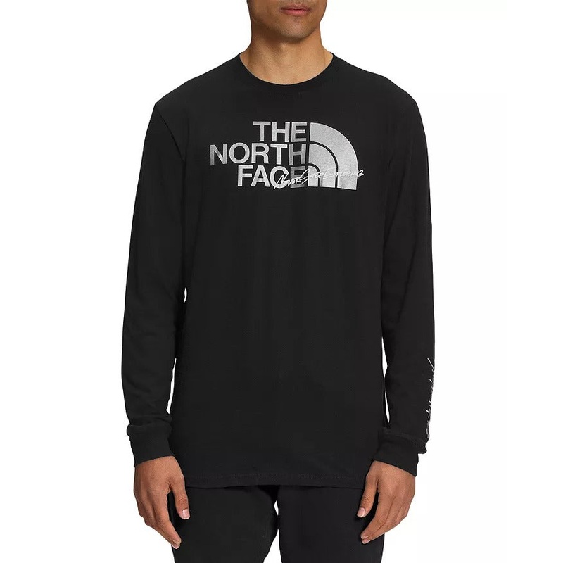 The North Face Cotton Logo Graphic Long Sleeve Tee Shirt Medium