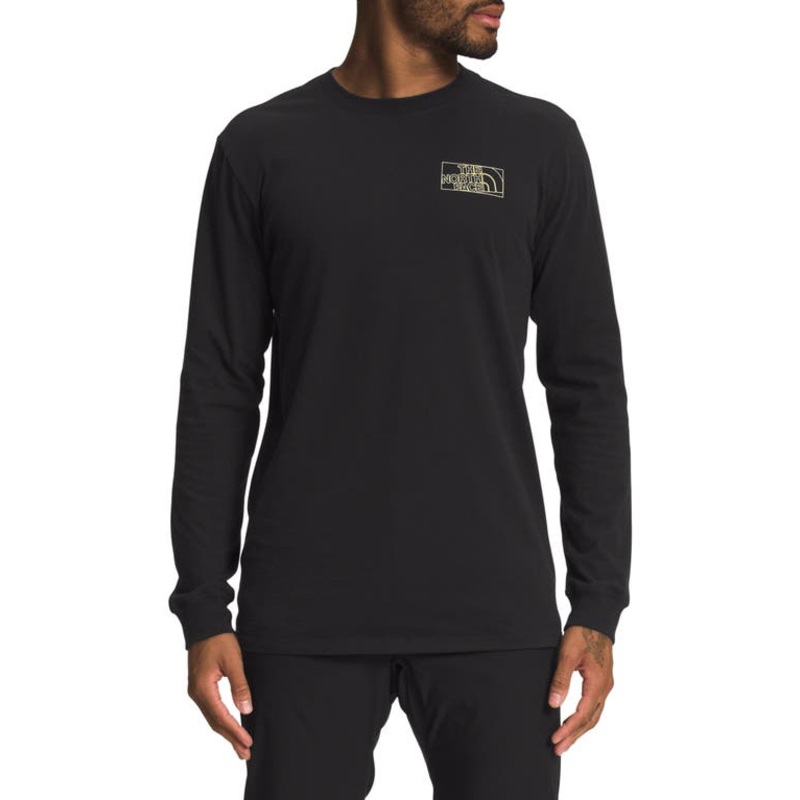 The North Face Mens Long Sleeve Box Tee Black 2XL