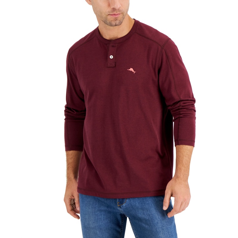 Tommy Bahama Men's Paradise Alley Henley  Red  Large