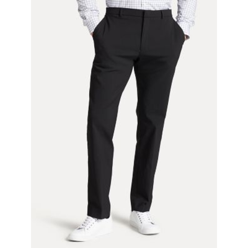Tommy Hilfiger Mens Modern fit Dress Pants 32 / 32 Black Solid Stretch