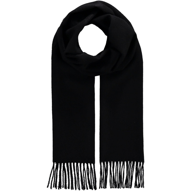 V. Fraas Men's Cashmere Black Scarf  One Size