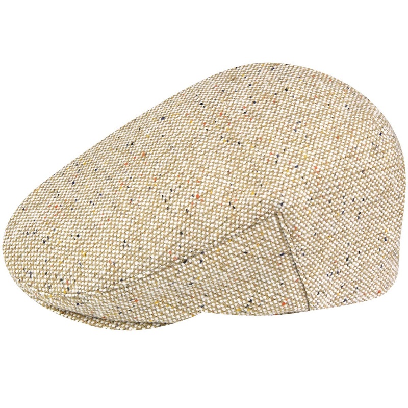 Wool Blend British Ivy Cap  Tan Donegal/M Country Gentleman Beige