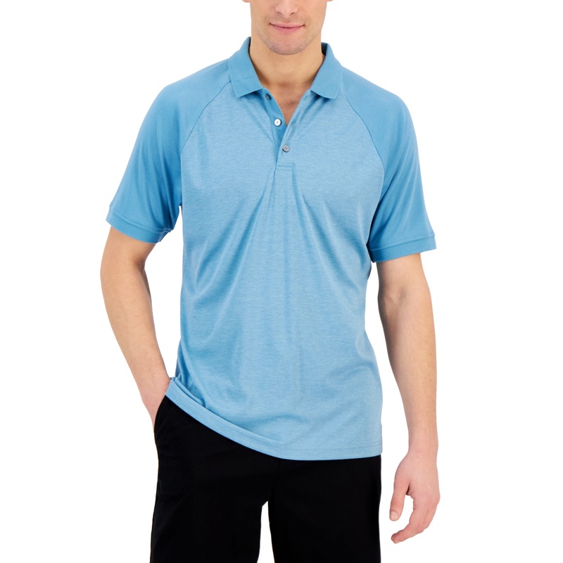 Alfani Mens Alfatech Polo Shirt  Blue 2XL