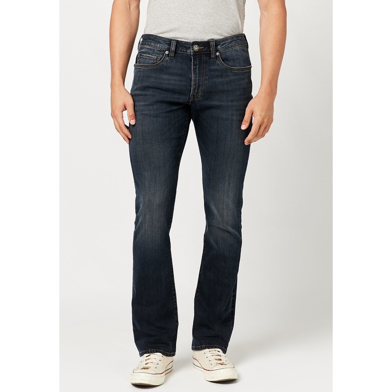 Buffalo David Bitton Men's King Slim Boot Cut Jeans Navy 33X32