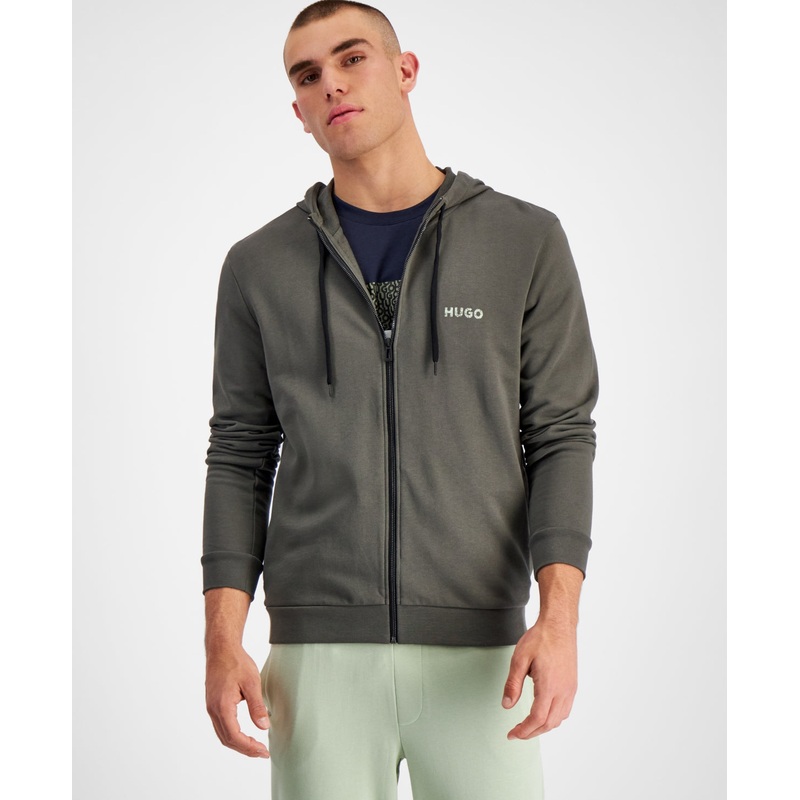 Hugo Boss Men's Demokrit Full Zip Hoodie Sweatshirt XXL 2XL Brown