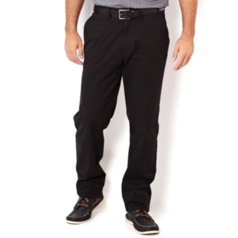 Nautica Classic fit Lightweight Beacon Pants True Black Charcoal 36 X 32
