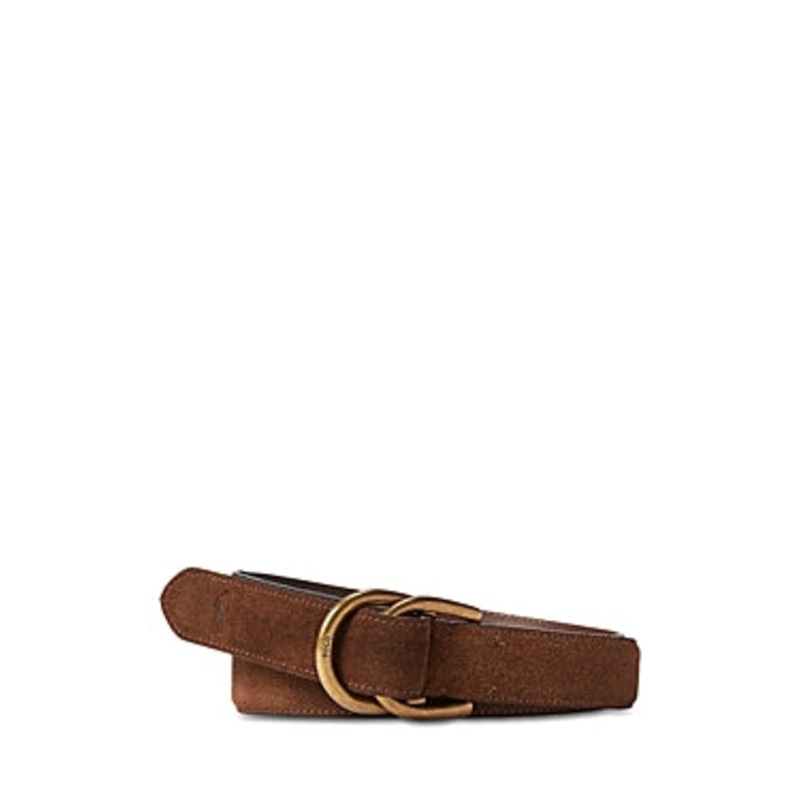 Polo Ralph Lauren Mens Suede Dring Casual Belt Brown Small