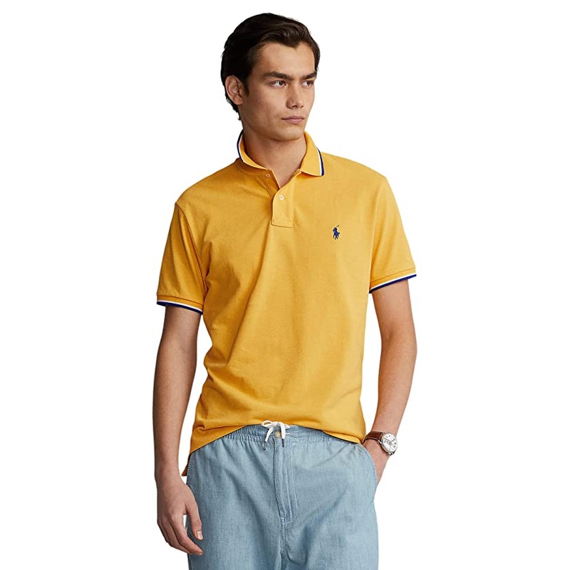 Ralph Lauren Men's Classic fit Gold Bugle Polo Shirt Large
