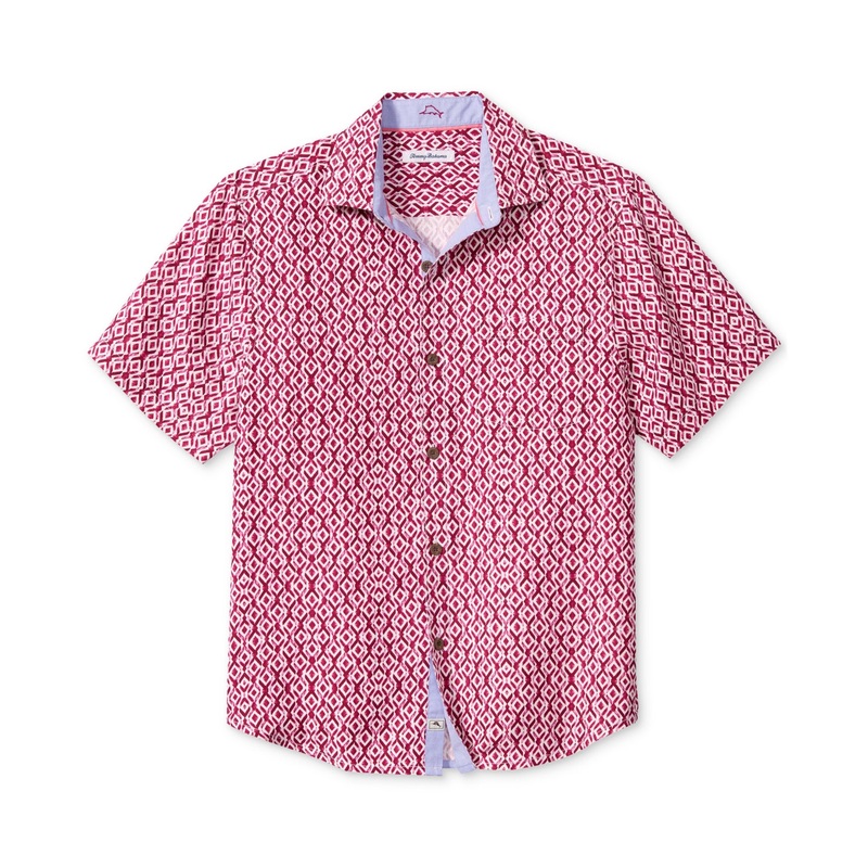 Tommy Bahama Mens Diamond Tides Button Down Shirt Purple Medium