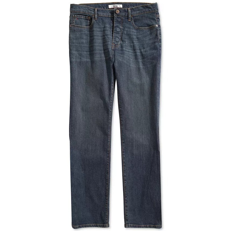 Tommy Hilfiger Adaptive Men's Relaxed Jeans 38 x 32 Blue
