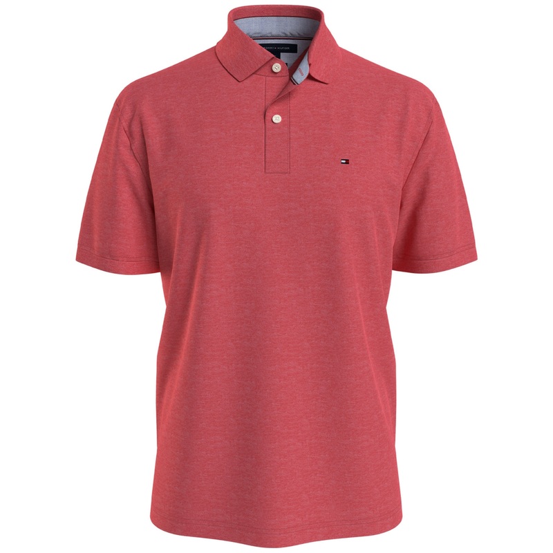 Tommy Hilfiger Men's Classic Fit Pique Polo Shirt Red Heather Xxxl 3Xl