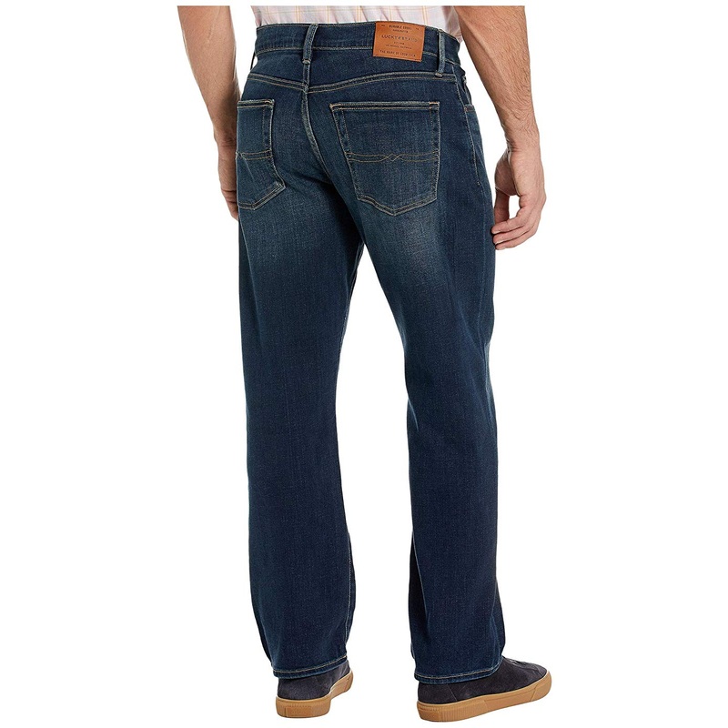 181 Mens Lucky Brand Navy Denim Straight Leg Jeans Dark Wash 36 x 30