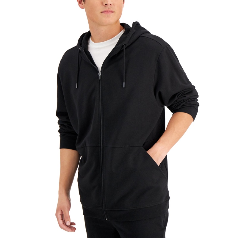 Alfani Men's Mendoza Zip Hoodie Black Small