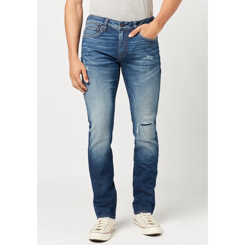 Buffalo David Bitton Navy Jean troit Slim Ash Indigo 36 X 32
