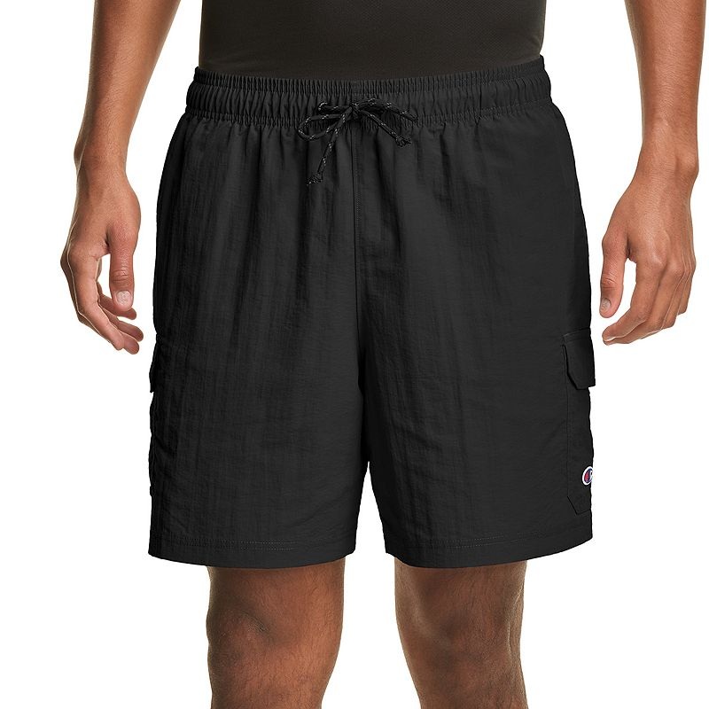 Champion Mens Take A Hike 7 Cargo Shorts Black Large
