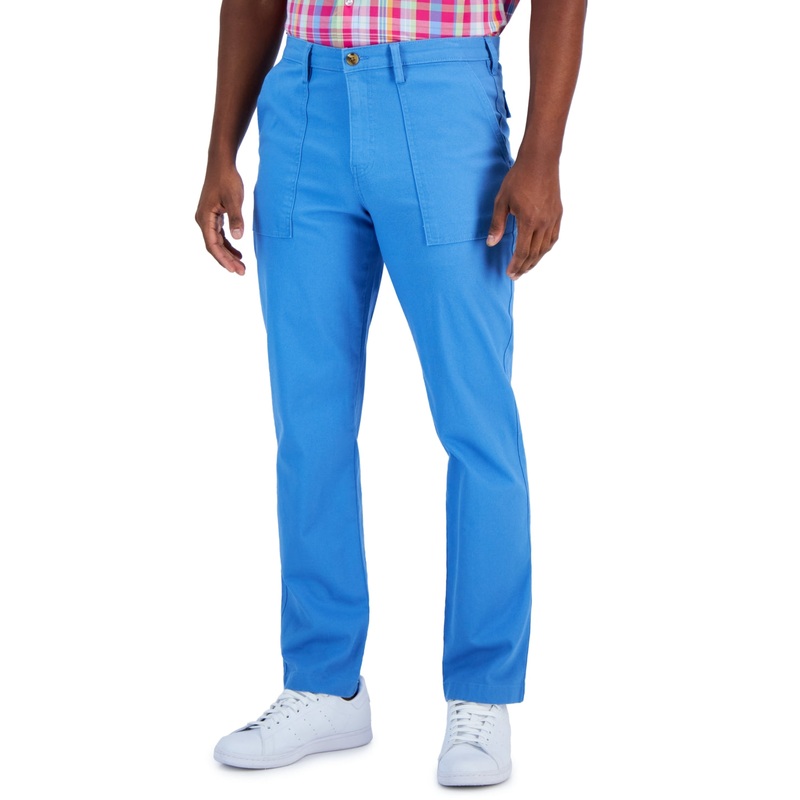 Club Room Men's Classic fit Solid Chore Pants Pacific Coast Blue 40 X 32