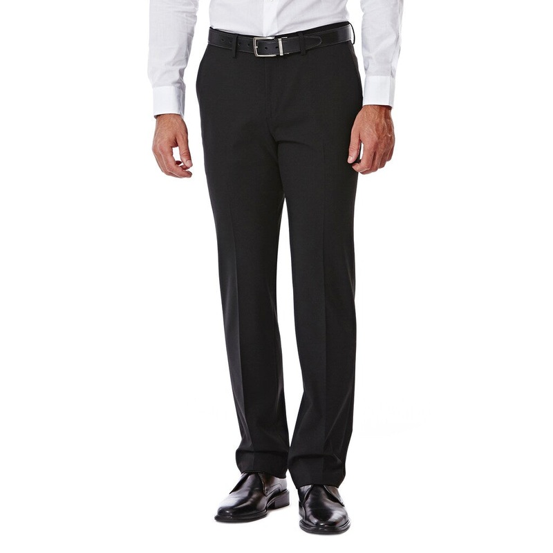 J.M. Haggar Mens Slim Fit Stretch Suit Separates Black 30X30