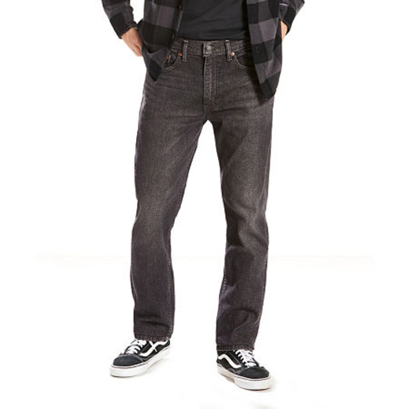 Levi's Men's 505 Regular Fit Jeans  Stretch 36X30 Black