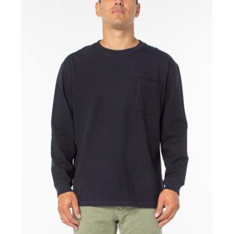 Sanctuary Men's Longsleeve Pocket Tshirt  Blue Large