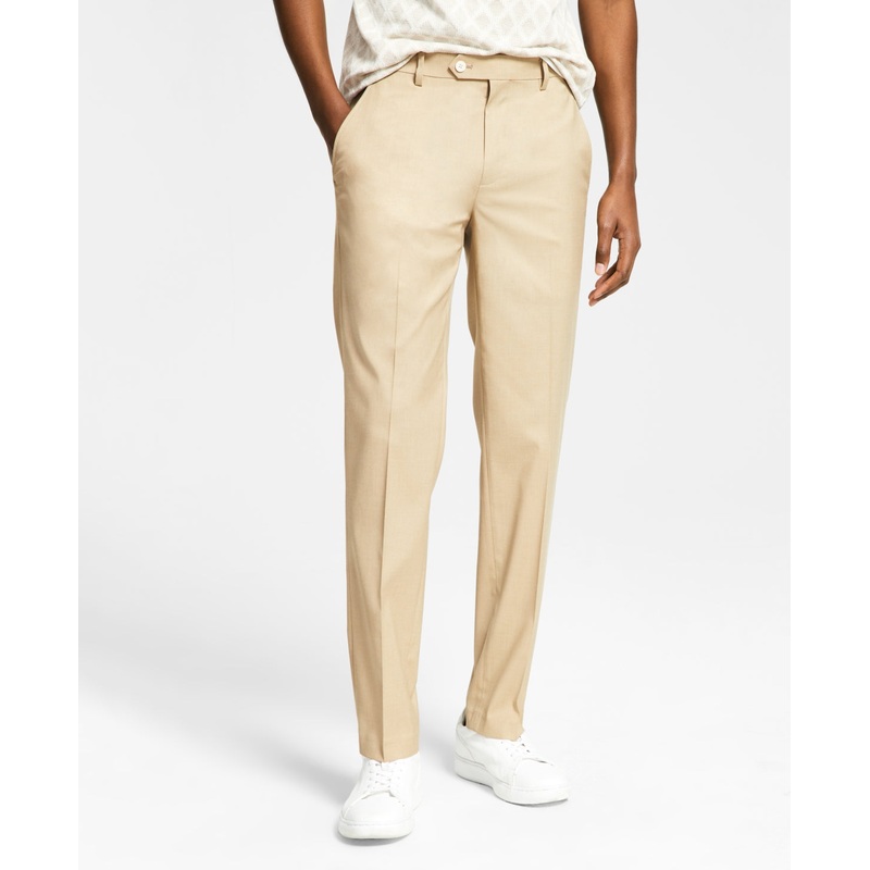 Alfani Men's Slim fit Stretch Suit Pants Brnoverflw 33 X 32