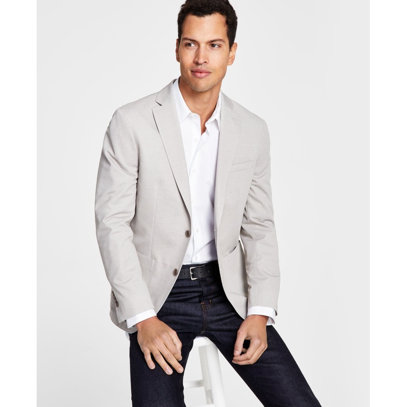 Bar III Men's Light Tan Slim fit Blazer Lt Beige 40