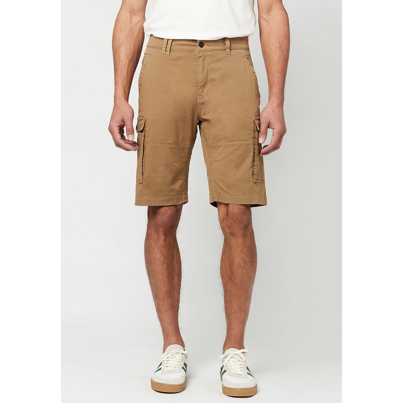 Buffalo Hortus Men's Twill Cargo Shorts Bm23587 Tannin 36 Beige Reg
