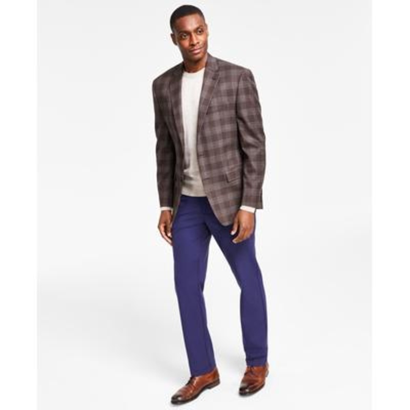 Lauren Ralph Lauren Men's Classic fit Brown/Navy Plaid Sport Coat  Size 42T/L39.5