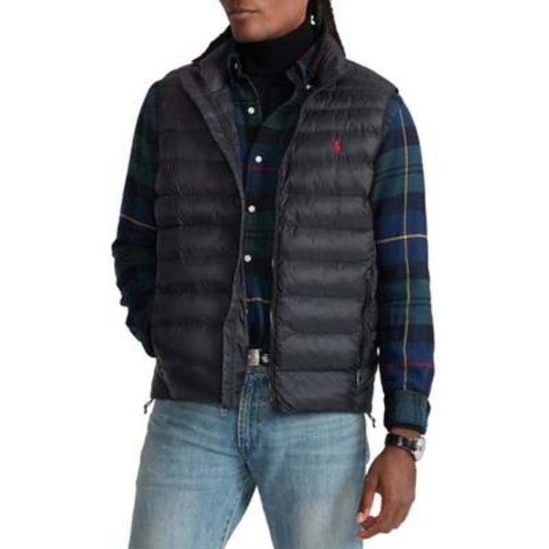 Polo Ralph Lauren Big & Tall Black Quilted Vest  4XL