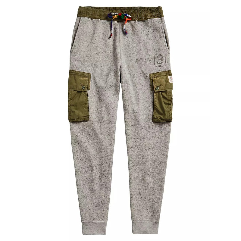 Polo Ralph Lauren Fleece Cargo Sweatpants Medium Grey Green