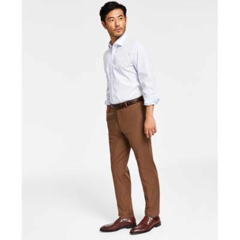Ralph Lauren Men's Cotton Stretch Dress Pants Lt/Pas Bwn Brown 36 X 34
