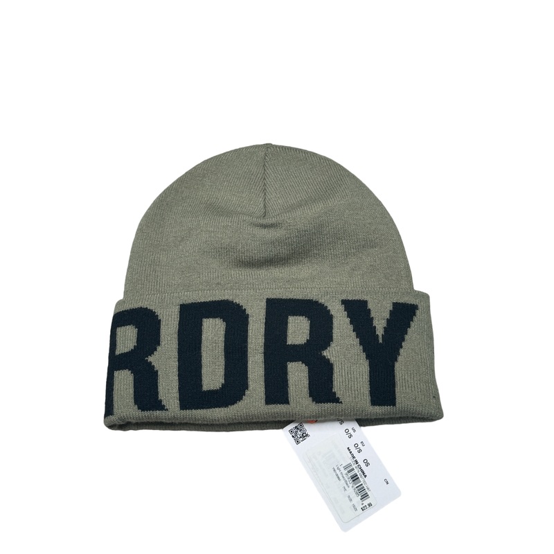 Superdry Light Khaki / Black Beanie Hat