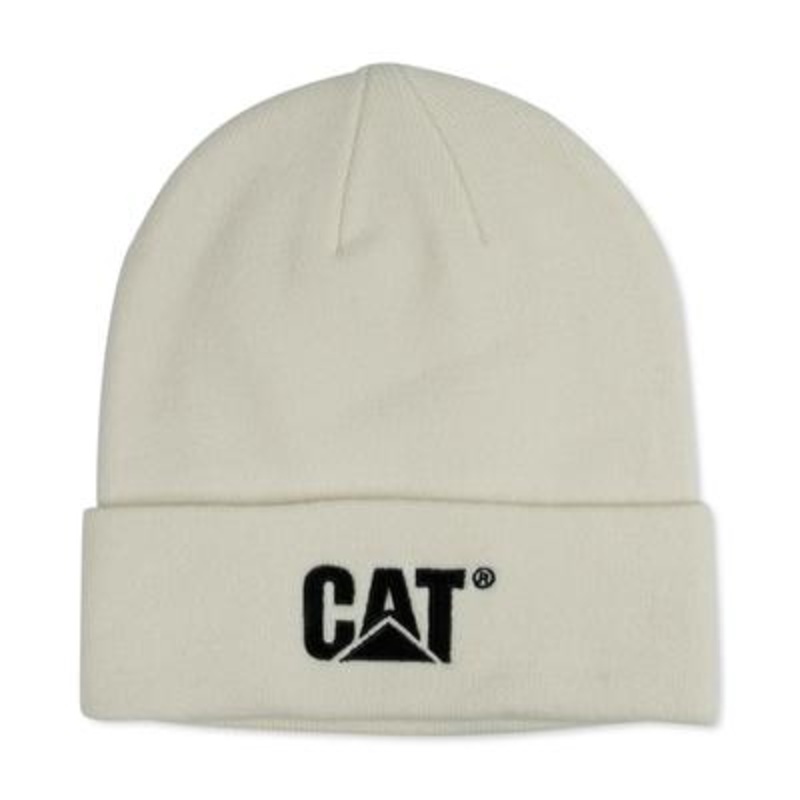Caterpillar Men's Trademark Cream Beanie Natural Osfa Reg